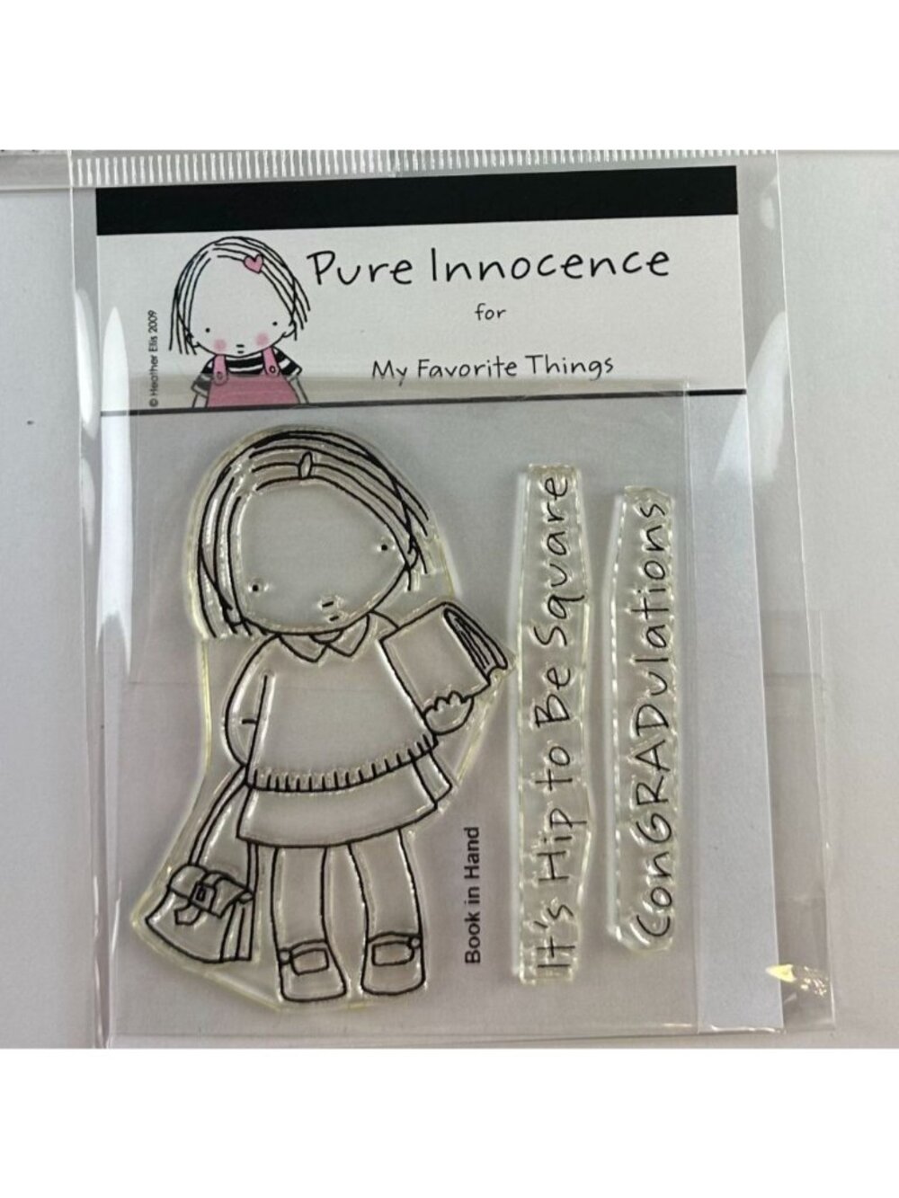 Pure Innocence Clear Acrylic Stamp My favorite Things Book in Hand